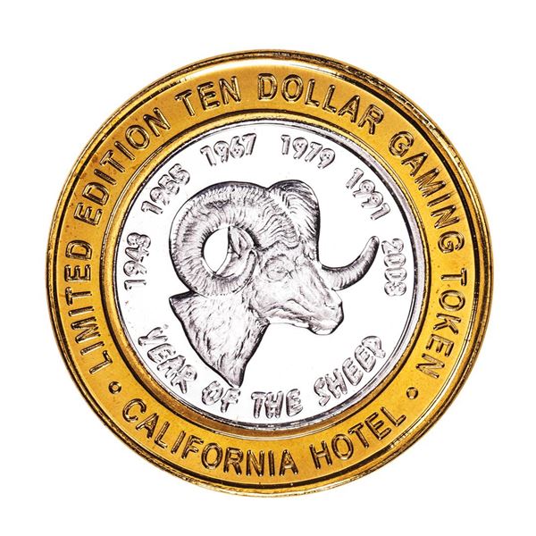 .999 Silver Sam Boyd's California Hotel $10 Casino Limited Edition Gaming Token