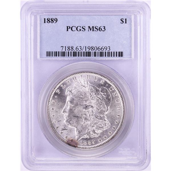 1889 $1 Morgan Silver Dollar Coin PCGS MS63