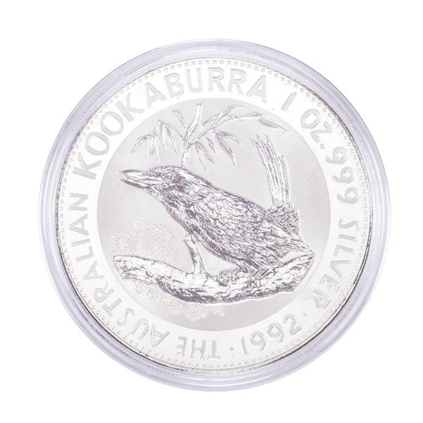 1992 $1 Australian Kookaburra 1oz Silver Coin