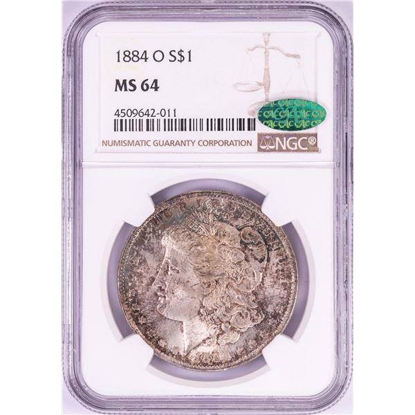 1884-O $1 Morgan Silver Dollar Coin NGC MS64 CAC Nice Toning