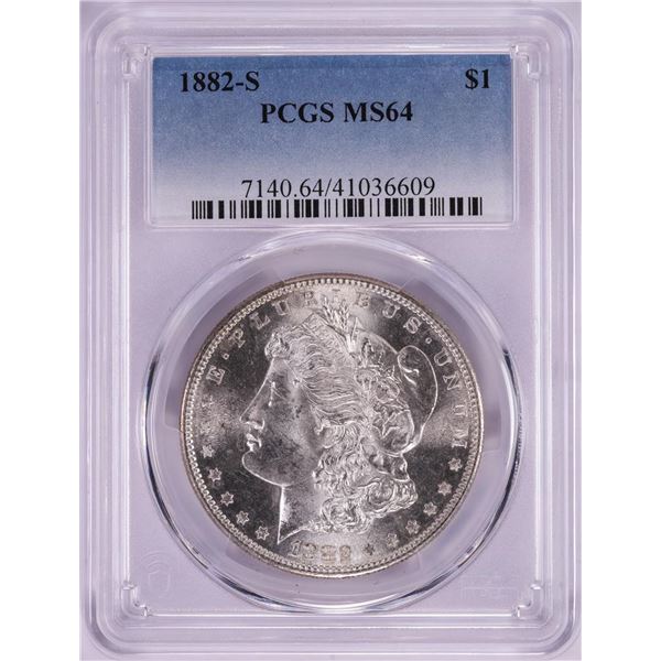 1882-S $1 Morgan Silver Dollar Coin PCGS MS64
