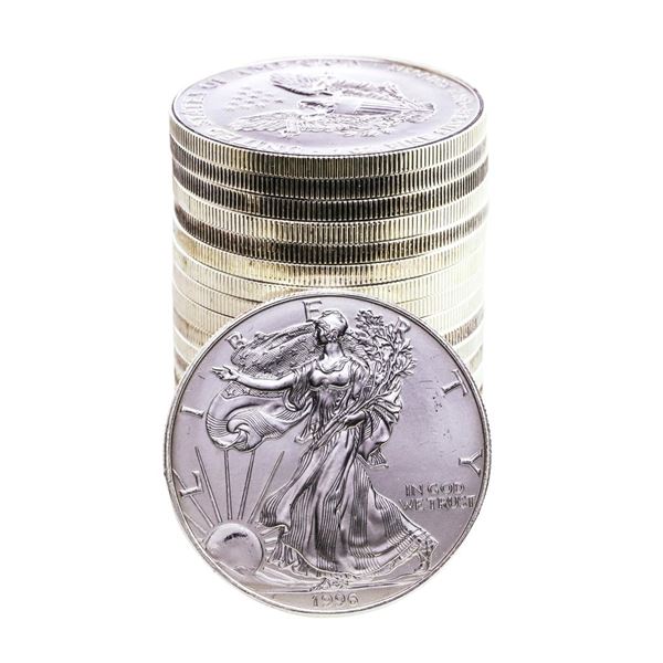 Roll of (20) Brilliant Uncirculated 1996 $1 American Silver Eagle Coins