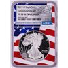 Image 1 : 2019-W $1 Proof American Silver Eagle Coin NGC PF70 Ultra Cameo Congratulations Flag