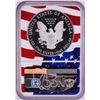 Image 2 : 2019-W $1 Proof American Silver Eagle Coin NGC PF70 Ultra Cameo Congratulations Flag