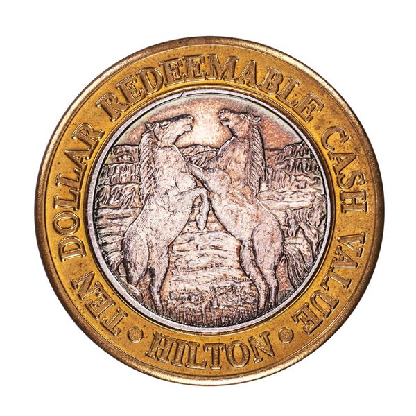 .999 Silver Hilton Reno, Nevada $10 Casino Limited Edition Gaming Token