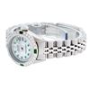 Image 8 : Rolex Ladies Stainless Steel Mother of Pearl Emerald & Diamond Datejust Wristwatch