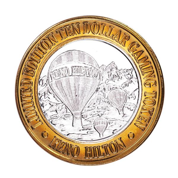 .999 Silver Hilton Reno, Nevada $10 Casino Limited Edition Gaming Token