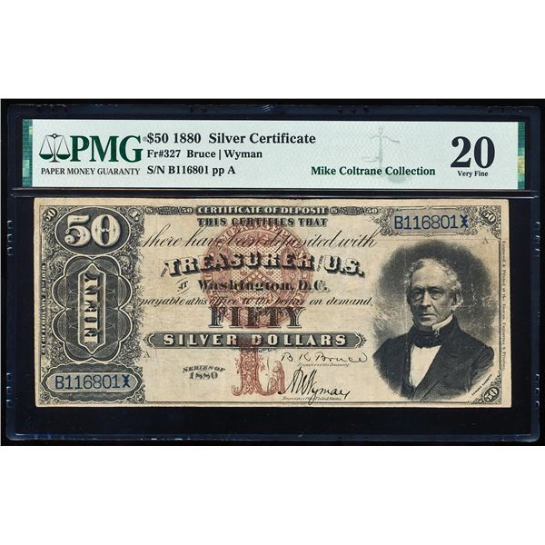 1880 $50 Silver Certificate Note Fr.327 PMG Very Fine 20