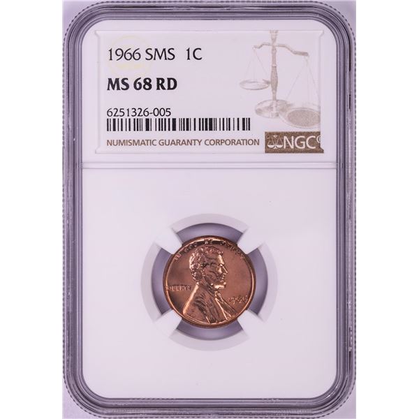 1966 SMS Lincoln Memorial Cent Coin NGC MS68RD