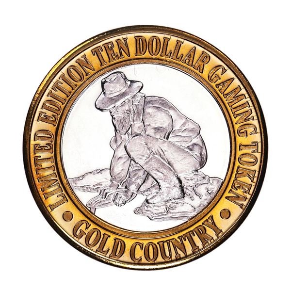 .999 Silver Gold Country Motor Inn Elko, NV $10 Limited Edition Casino Gaming Token