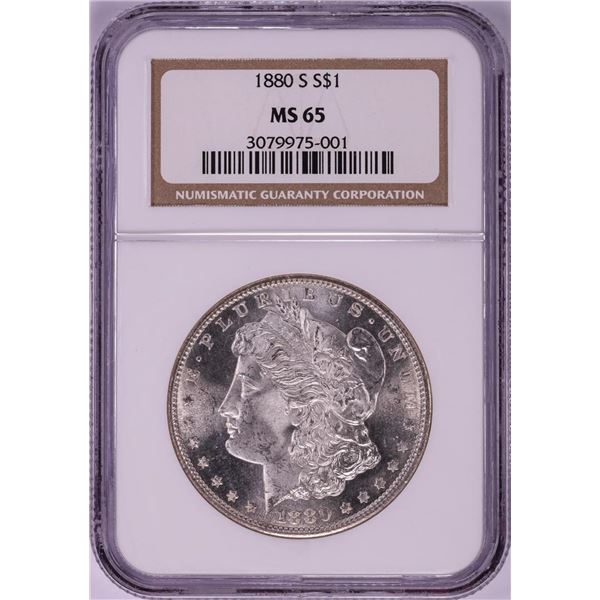 1880-S $1 Morgan Silver Dollar Coin NGC MS65