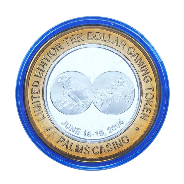 .999 Silver Palms Casino Las Vegas Nevada $10 Limited Edition Gaming Token