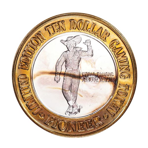 .999 Silver Pioneer Hotel & Gambling Hall $10 Casino Limited Edition Gaming Token
