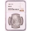 Image 1 : 1881-S $1 Morgan Silver Dollar Coin NGC MS63 Nice Toning