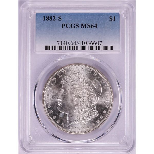 1882-S $1 Morgan Silver Dollar Coin PCGS MS64