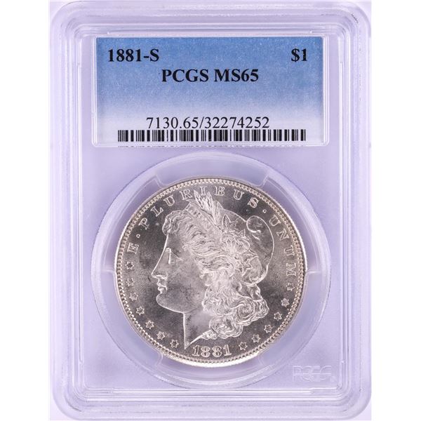 1881-S $1 Morgan Silver Dollar Coin PCGS MS65