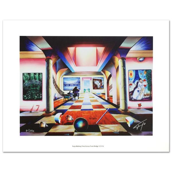 Ferjo "Melting Time Across From Bridge" Limited Edition Giclee on Canvas