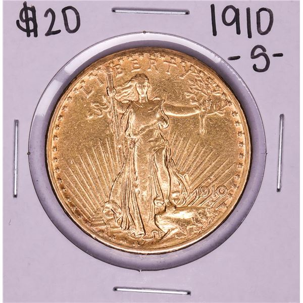 1910-S $20 St. Gaudens Double Eagle Gold Coin