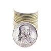 Image 1 : Roll of (20) Brilliant Uncirculated 1963 Franklin Half Dollar Coins
