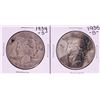 Image 1 : Lot of 1934-S & 1935-S $1 Peace Silver Dollar Coins