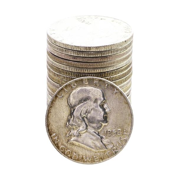 Roll of (20) Mixed Date Franklin Half Dollar Coins