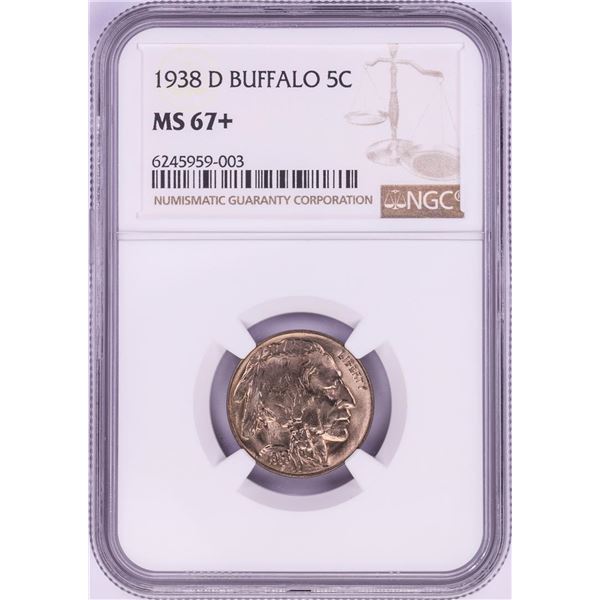 1938-D Buffalo Nickel Coin NGC MS67+