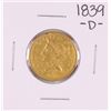 Image 1 : 1839-D $5 Liberty Head Half Eagle Gold Coin
