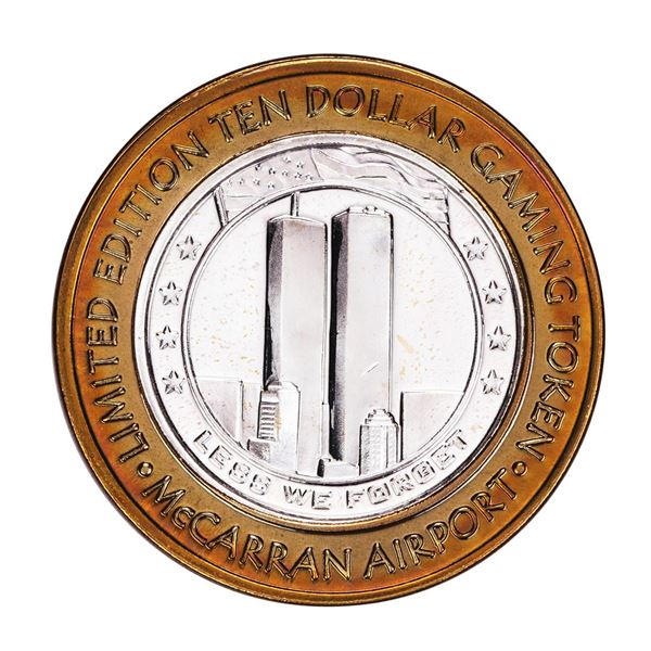 .999 Silver McCarran International Airport $10 Casino Limited Edition Gaming Token