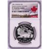 Image 1 : 1981 $1 Proof Trans-Canada Railway Silver Dollar Coin NGC PF 70 Ultra Cameo