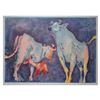 Image 1 : Edwin Salomon "Bull Family" Limited Edition Serigraph on Paper