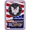 Image 2 : 2019-W $1 Proof American Silver Eagle Coin NGC PF70 Ultra Cameo Congratulations Flag
