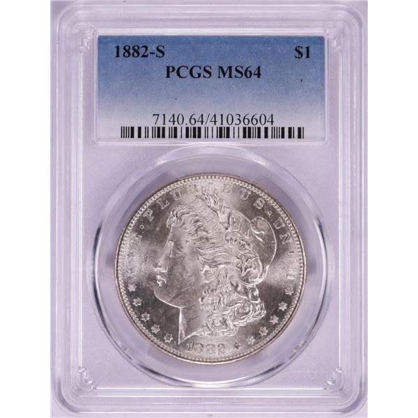 1882-S $1 Morgan Silver Dollar Coin PCGS MS64