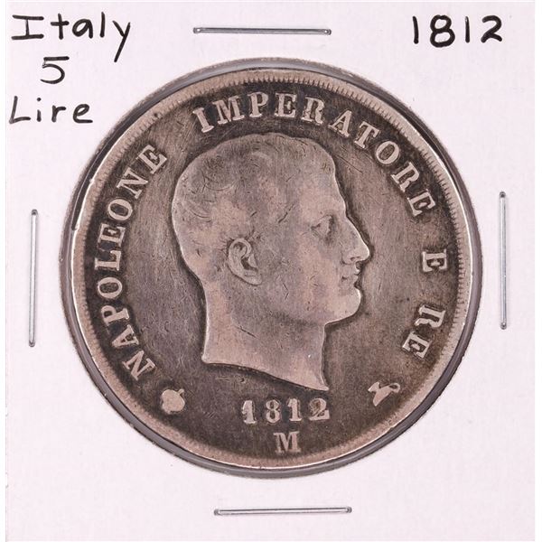 1812-M Italy 5 Lire Silver Coin