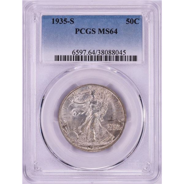 1935-S Walking Liberty Half Dollar Coin PCGS MS64