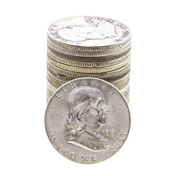 Roll of (20) Mixed Date Franklin Half Dollar Coins