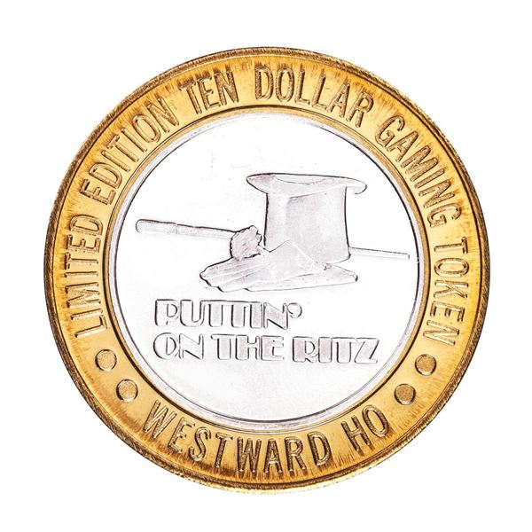 .999 Silver Westward Ho Casino Las Vegas $10 Casino Gaming Token Limited Edition