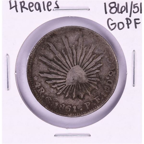 1861/51 GoPF Mexico 4 Reales Silver Coin