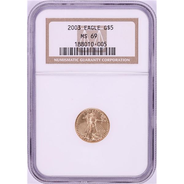2003 $5 American Gold Eagle Coin NGC MS69