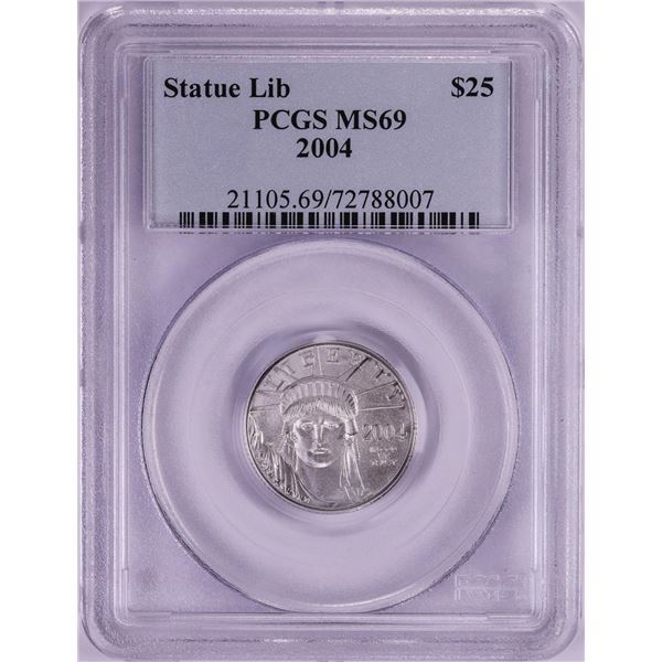 2004 $25 Platinum American Eagle Coin PCGS MS69