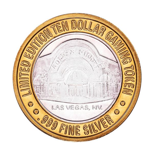 .999 Fine Silver Golden Nugget Las Vegas, Nevada $10 Limited Edition Gaming Token