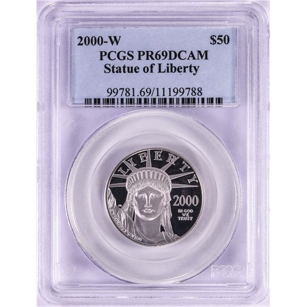 2000-W $50 Proof Platinum American Liberty Coin PCGS PR69DCAM