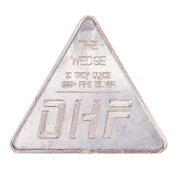DHF "The Wedge" 10 Troy Ounce .999 Fine Silver Bar