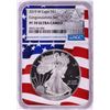 Image 1 : 2019-W $1 Proof American Silver Eagle Coin NGC PF70 Ultra Cameo Congratulations Flag