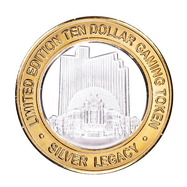 .999 Silver Silver Legacy Reno, Nevada $10 Casino Limited Edition Gaming Token