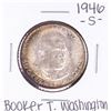 Image 1 : 1946 Booker T Washington Commemorative Half Dollar Coin Amazing Toning