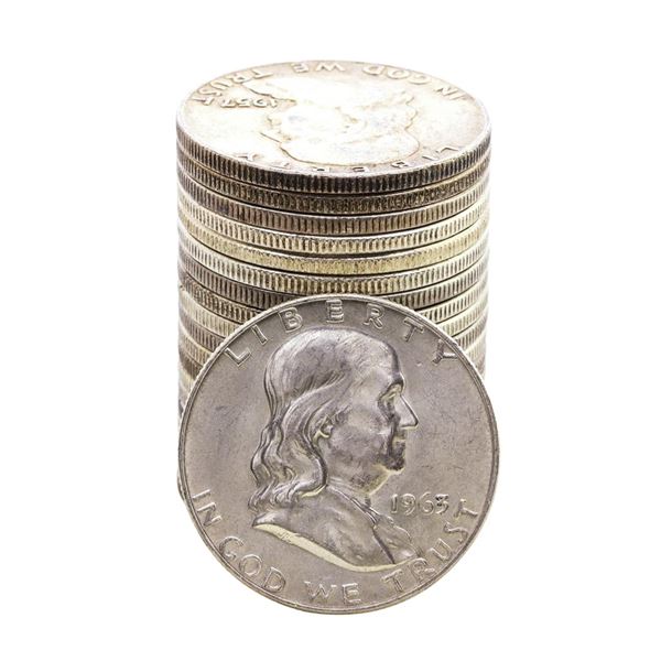 Roll of (20) Mixed Date Franklin Half Dollar Coins