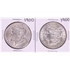 Image 1 : Lot of (2) 1900 $1 Morgan Silver Dollar Coins