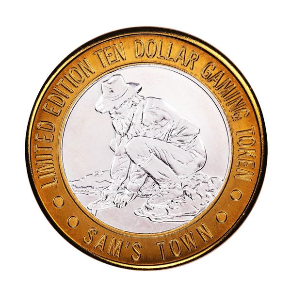 .999 Silver Sam's Town Las Vegas, Nevada $10 Casino Limited Edition Gaming Token