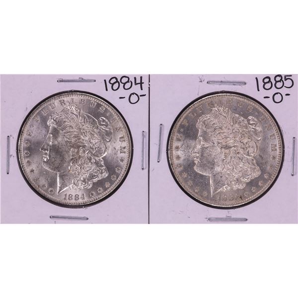 Lot of 1884-O & 1885-O $1 Morgan Silver Dollar Coins