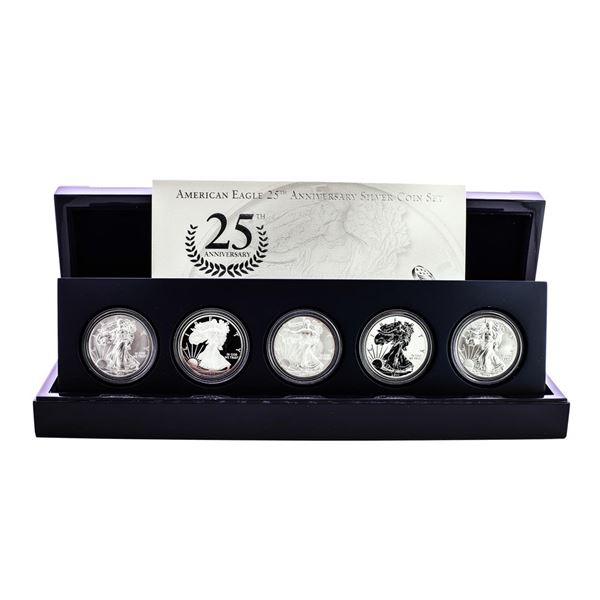 2011 American Silver Eagle 25th Anniversary Coin Set w/ Box & COA